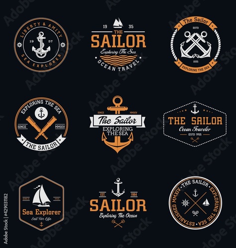 Vintage Sailor Badges