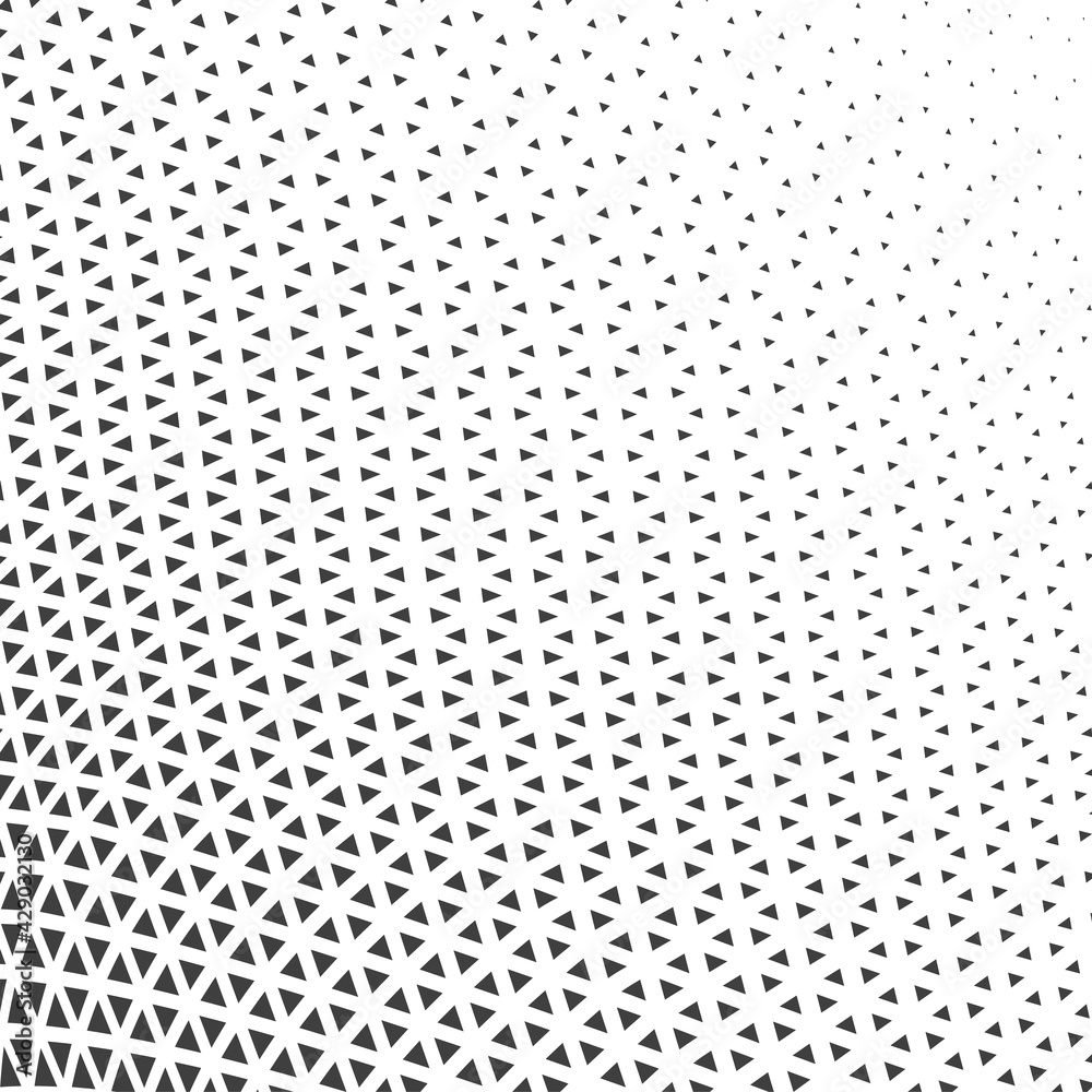 Abstract geometric gold graphic design print halftone triangle pattern. Design element for background, posters, cards, wallpapers, backdrops, panels - Vector illustration