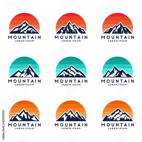 Mountain & Sky Logo Template Set