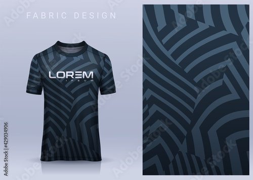 Fabric textile for Sport t-shirt ,Soccer jersey mockup for football club. uniform front view.