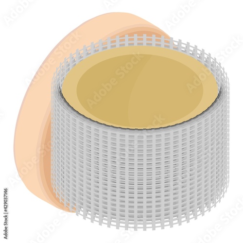 Repair material icon. Isometric illustration of repair material vector icon for web