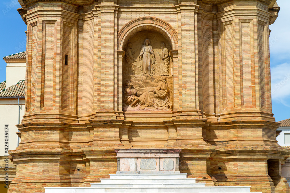 Monumento al Sagrado Corazon de la ciudad de Sevilla del pais de España Monumento al Sagrado Corazon de la ciudad de Sevilla del pais de España