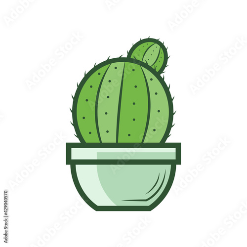 Doodle illustration cactus vector graphics