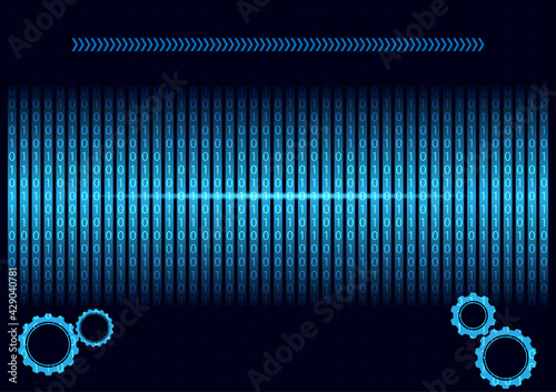 graphics design illustration digital circuit with binary coded decimal diagram technology for background wallpaper vector illustration