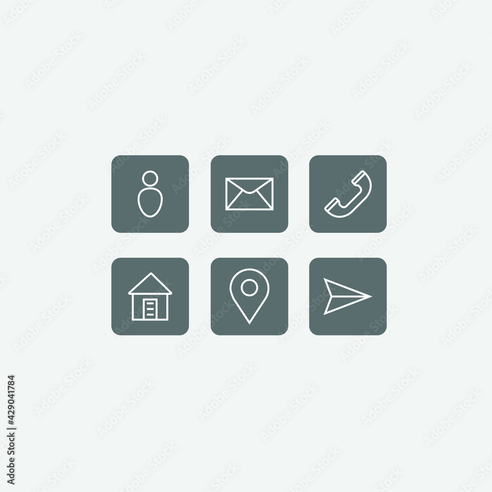 Personal icons, contact icons, resume icons and business cards icons Personal icons, contact icons, resume icons and business cards icons
