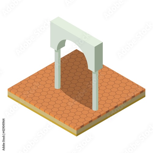 High arch icon. Isometric illustration of high arch vector icon for web
