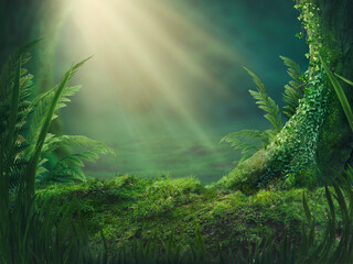 Magic forest background