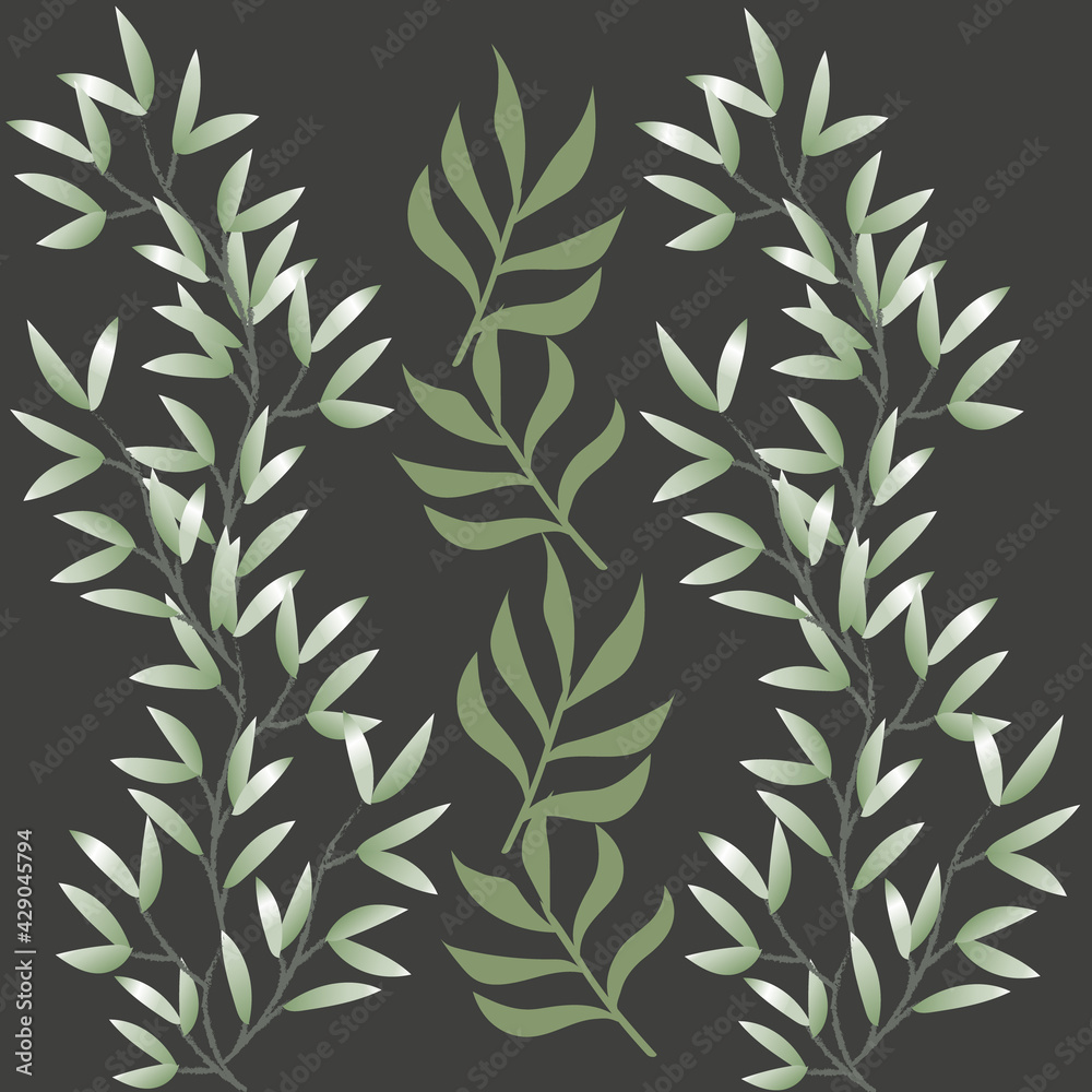 Fototapeta premium cut leaf for black background