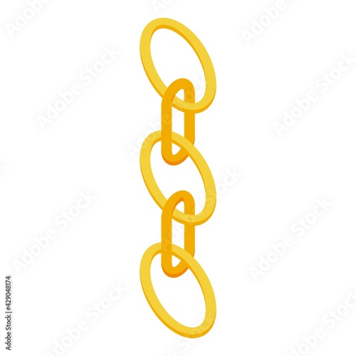 Chain icon. Isometric of Chain vector icon for web design isolated on white background