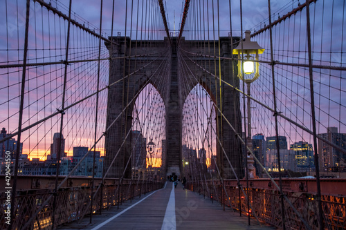 The Brooklyn Bridge at Sunrise