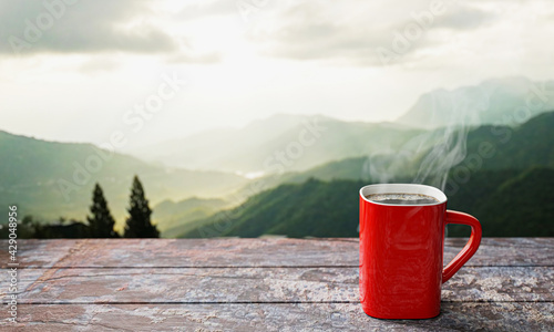 freshly brewed coffee or es...