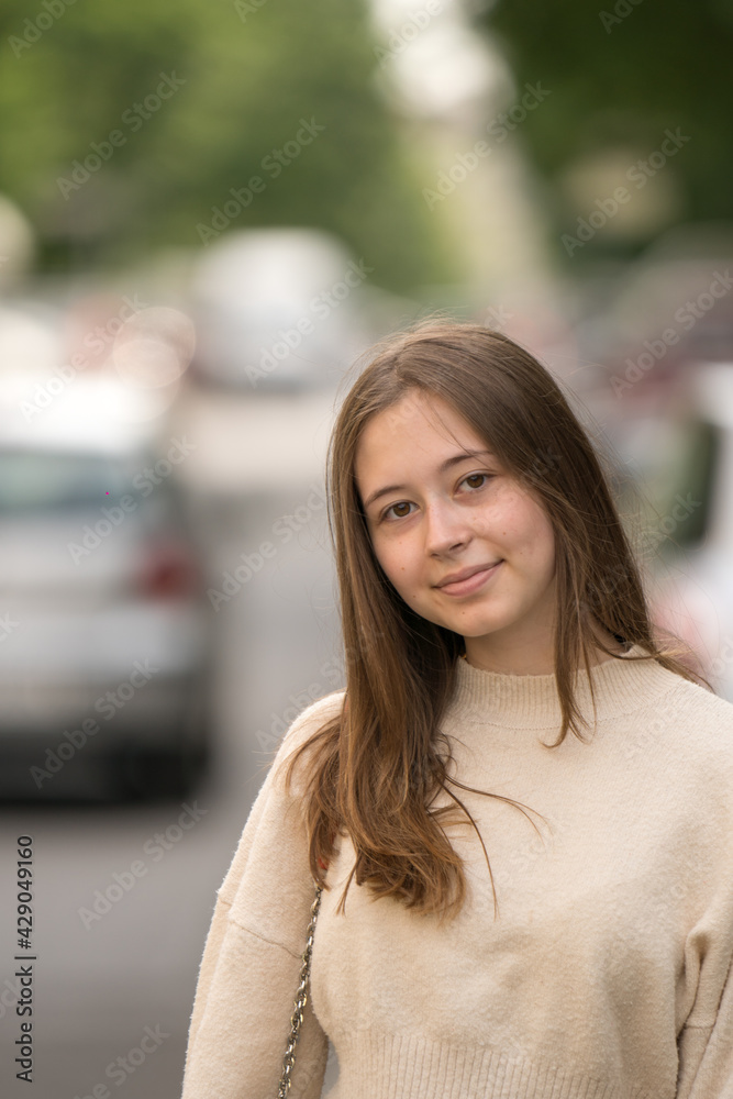 Portrait of a cheerful and confident teenage girl outdoors Portrait of a cheerful and confident teenage girl outdoors