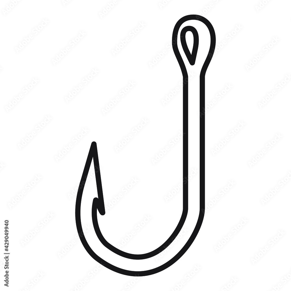 Fishing hook icons. Fishing hook symbol vector elements for infographic web. Fishing hook icons. Fishing hook symbol vector elements for infographic web.