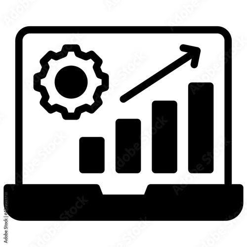 A glyph design, icon of online graph setting