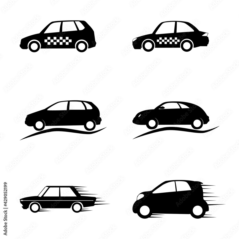 Set of car icon collection