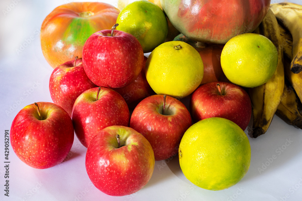 Colorfull Fruits and vegetable on white background. Colorfull Fruits and vegetable on white background.