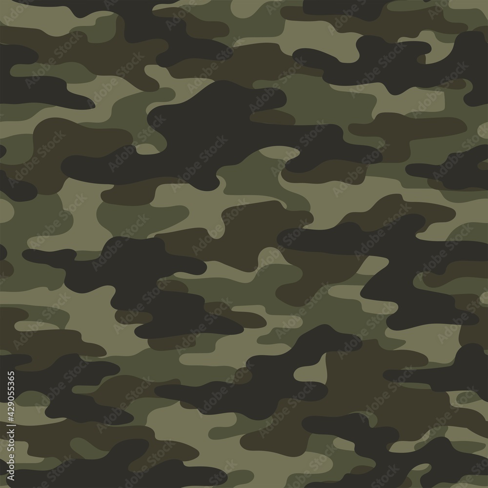 Camouflage seamless green pattern.Military camo.Print Vector Camouflage seamless green pattern.Military camo.Print Vector