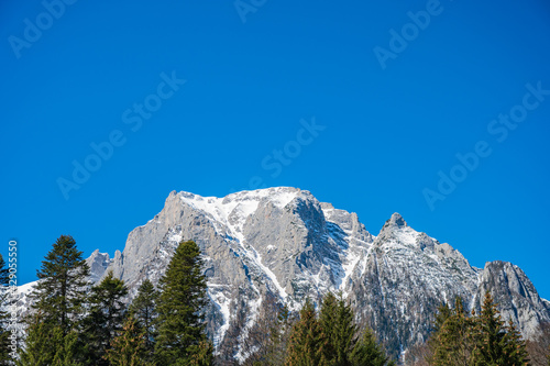 Snowy peak in the Romanian Carpathian mountains