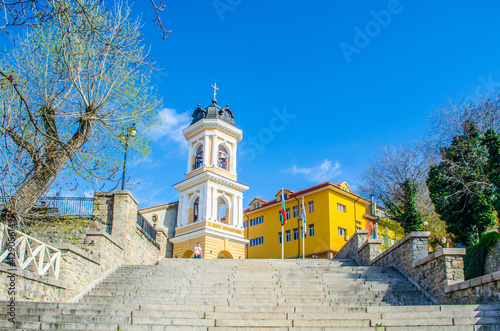 The Holy Assumption Cathedral (Uspenie Bogorodichno church) with Renaissance Architecture and a Bell Tower dated back to 1880 and designed by Joseph Schnitter photo