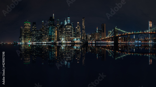 Metropolis by night  New York City skyline