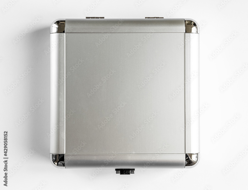 Metal case isolated on white background Metal case isolated on white background