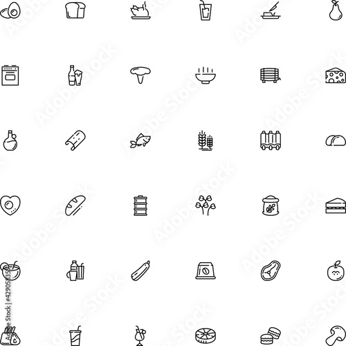 icon vector icon set such as: spaghetti, scrambled, penne, paper, orange, extra, cooked, champagne, france, blend, piece, margarine, wooden, stelline, cappelletti, autumn, orecchiette, bag, espresso