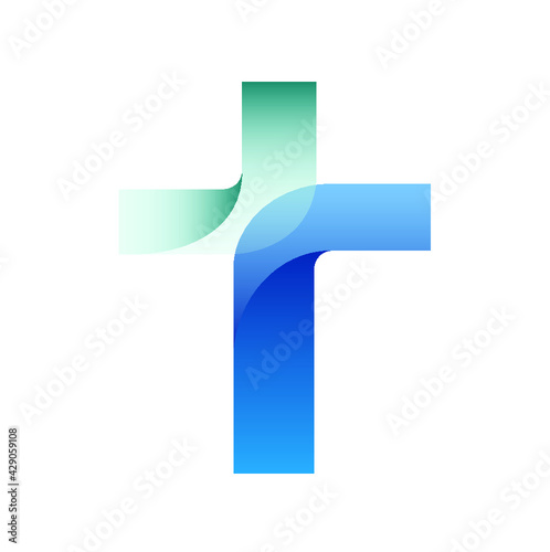 Contemporary Christian cross logo idea for a church or symbol