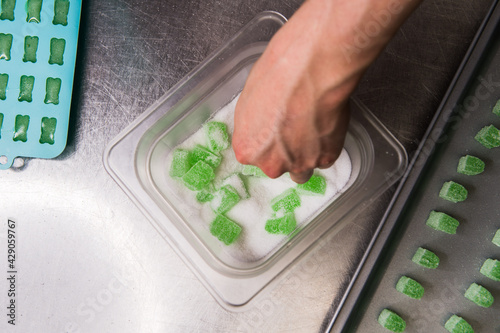 Edible Cannabis Gummies being made fresh