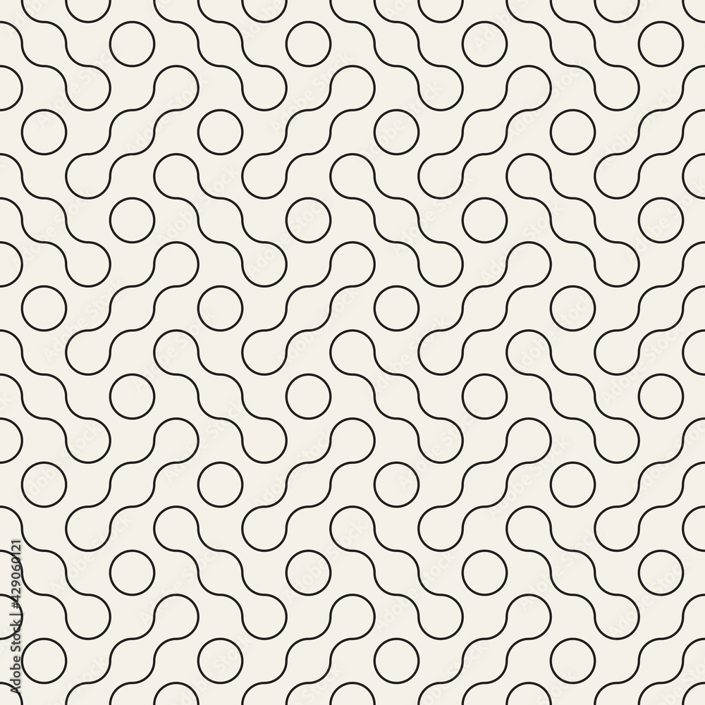 Vector seamless pattern. Modern stylish abstract texture. Repeating geometric tiles
