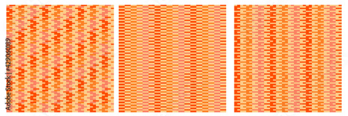 Orange hippie vintage stripe seamless pattern