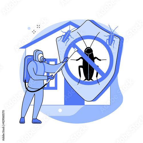 Home pest insects control abstract concept vector illustration.