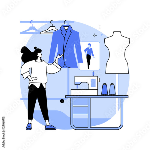 Fashion design abstract concept vector illustration.