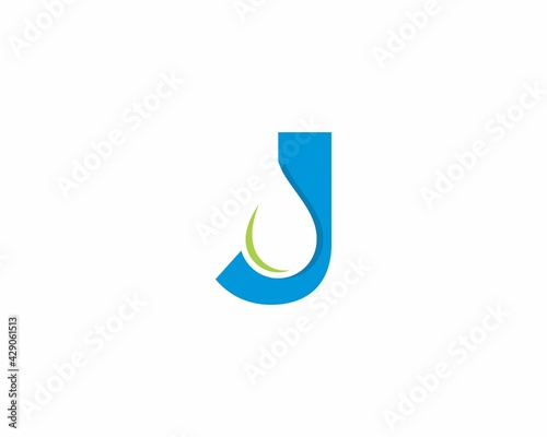 Free Download Letter J With Water Drop Logo Vector 001 - GFXLoad