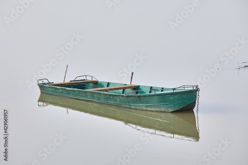 Fishing boat on a leke