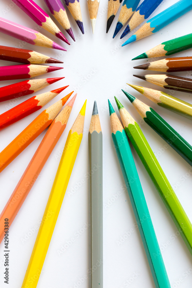 pencil,Multicolored pencil,Idea area,Idea circle,Idea point,Circle pencils represent creativity. pencil,Multicolored pencil,Idea area,Idea circle,Idea point,Circle pencils represent creativity.