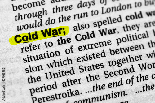 Highlighted word cold war concept and meaning