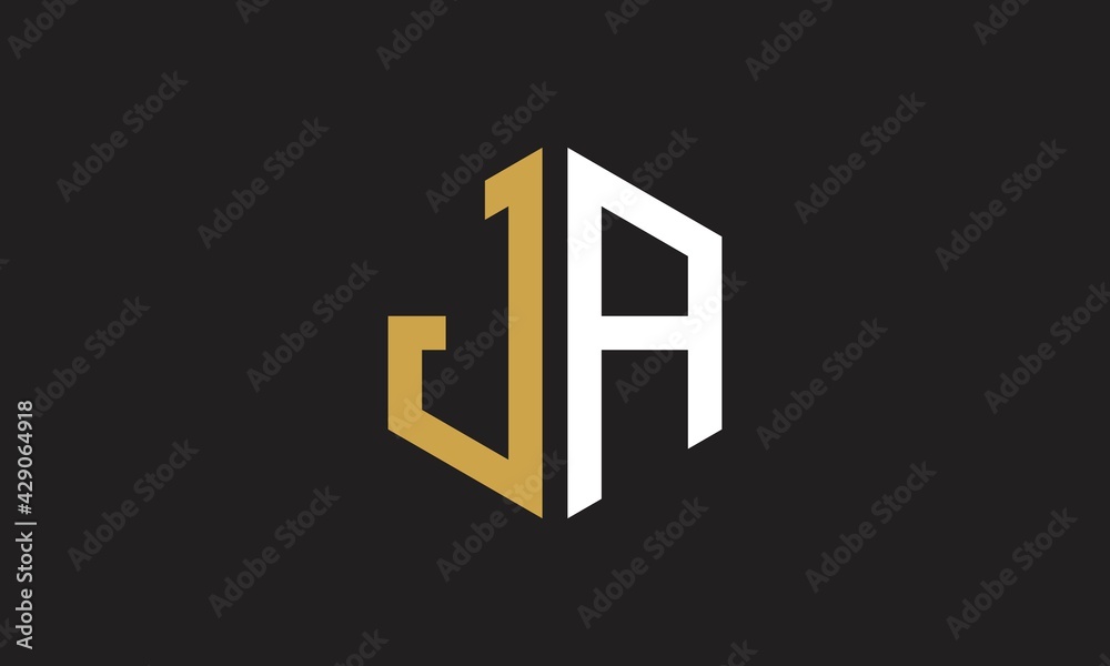 JA and AJ or J and A Abstract Letter Mark Logo Template for Business JA and AJ or J and A Abstract Letter Mark Logo Template for Business