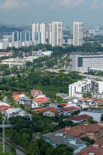 Canvas Print High angle cityscape of Clementi, West Region of Singapore