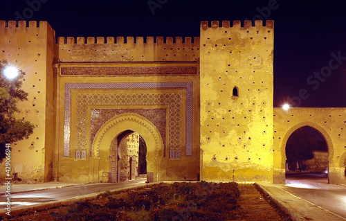 Architecture of the old town of Meknes in Morocco