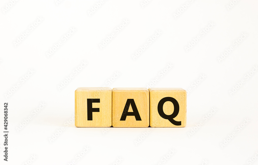 FAQ, frequently asked questions symbol. Wooden cubes with word 'FAQ, frequently asked questions'. Beautiful white background. Business, FAQ, frequently asked questions concept, copy space. FAQ, frequently asked questions symbol. Wooden cubes with word 'FAQ, frequently asked questions'. Beautiful white background. Business, FAQ, frequently asked questions concept, copy space.