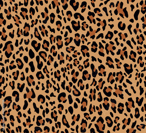 Abstraction leopard seamless pattern, trendy print. Vector illustration for textiles.