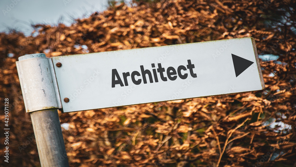 Street Sign to Architect