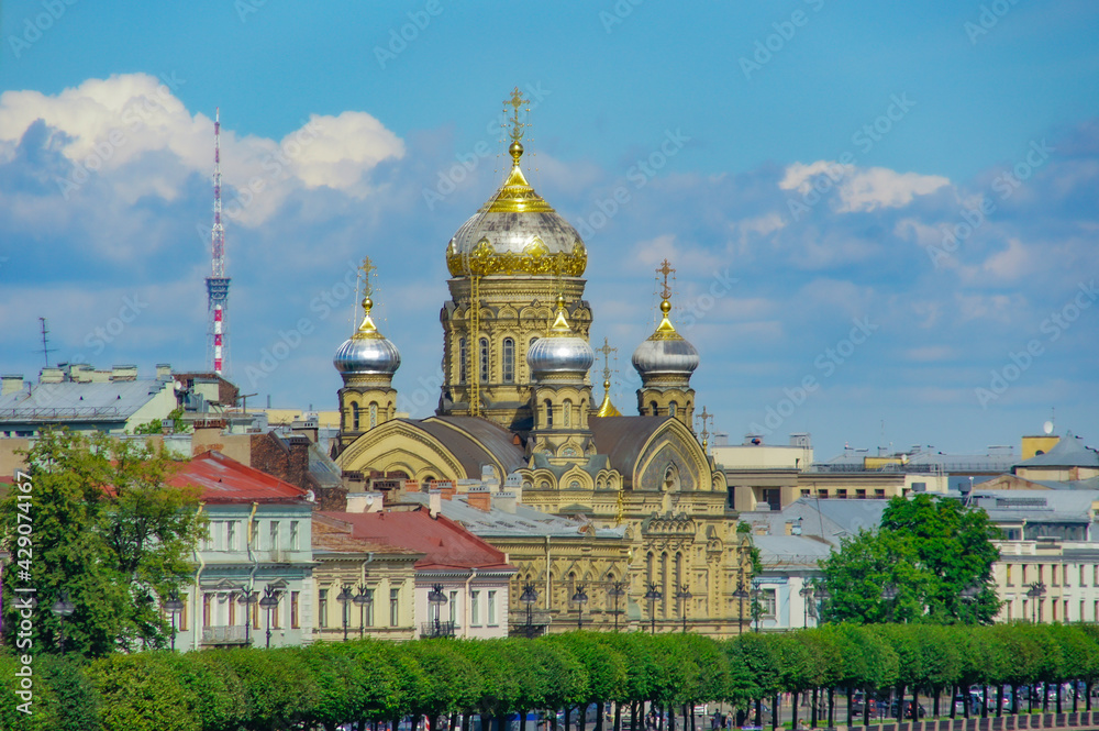 Saint Petersburg, Russia - August, 11, 2017: Church of Uspeniya Presvyatoy Bogoroditsy