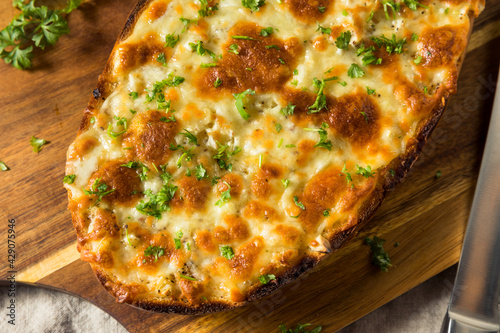 Εκτύπωση καμβά Homemade Cheesy Bread on a French Loaf