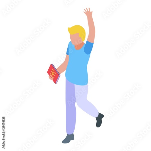 Hyperactivity kid play icon. Isometric of Hyperactivity kid play vector icon for web design isolated on white background
