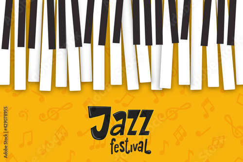 Jazz festival piano music instrument background