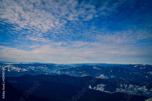 clouds over the mountains