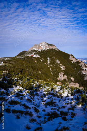 The Ceahlău Massif is one of the most famous mountains of Romania.