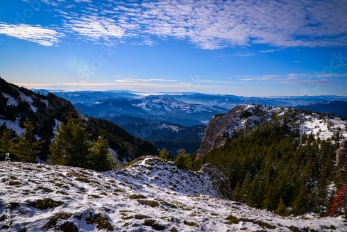 snow covered mountains