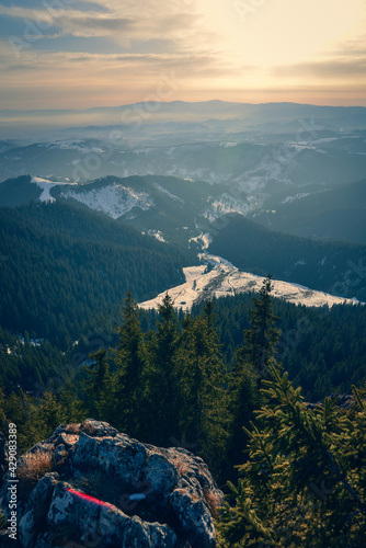 view from the top of the mountain